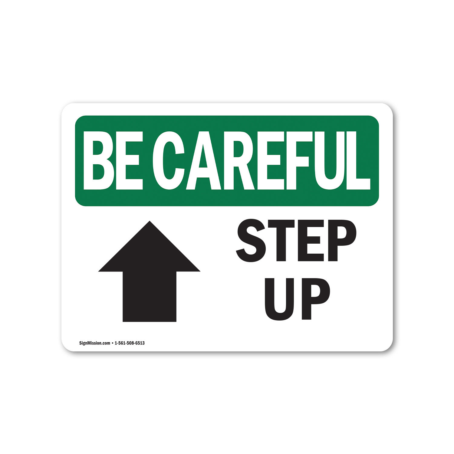 SignMission Step Up [Up Arrow] With Symbol Decal 10" X 7" | Wayfair